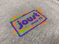 Joust Mens Fluro Logo Grey T-Shirt - 3