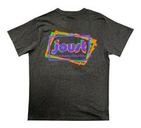 Joust Mens Fluro Logo Dark Grey T-Shirt - 2