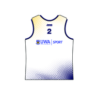 UWA Mens Beach Singlet - White - 2