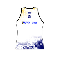 UWA Womens Beach Singlet - White - 2