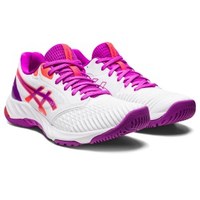 Asics Netburner Ballistic FF 3 White/Flash Coral - 4